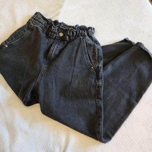 Zara Paper Bag Pants Black Size 4